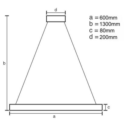 Led Dimmable κρεμαστό φωτιστικό οροφής LED/80W/230V 3000-6500K + τηλεχειριστήριο