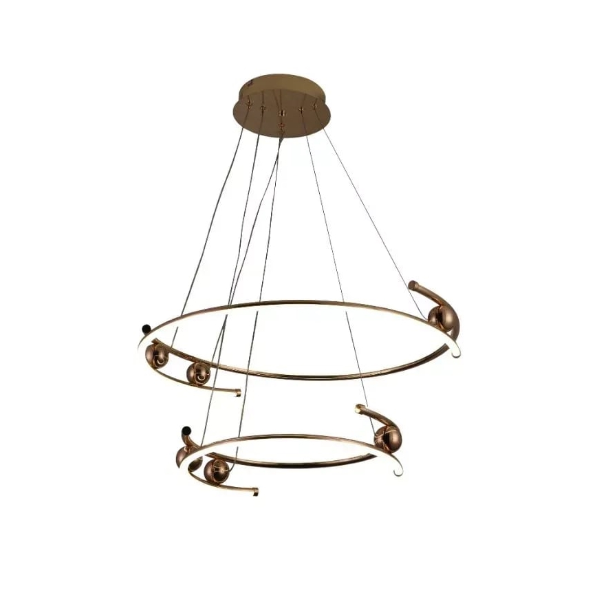 Led Dimmable κρεμαστό φωτιστικό οροφής LED/80W/230V 3000-6500K διάμετρος 60 cm + τηλεχειριστήριο