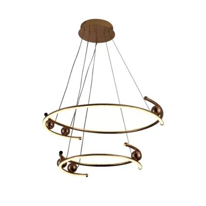 Led Dimmable κρεμαστό φωτιστικό οροφής LED/80W/230V 3000-6500K διάμετρος 60 cm + τηλεχειριστήριο