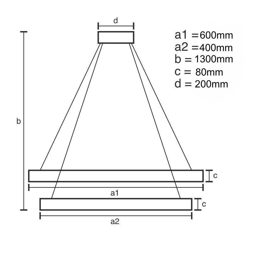 Led Dimmable κρεμαστό φωτιστικό οροφής LED/80W/230V 3000-6500K + τηλεχειριστήριο