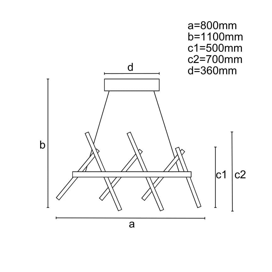 Led Dimmable κρεμαστό φωτιστικό οροφής LED/80W/230V 3000-6500K + τηλεχειριστήριο