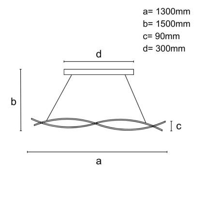 Led Dimmable κρεμαστό φωτιστικό οροφής LED/80W/230V 3000-6500K + τηλεχειριστήριο