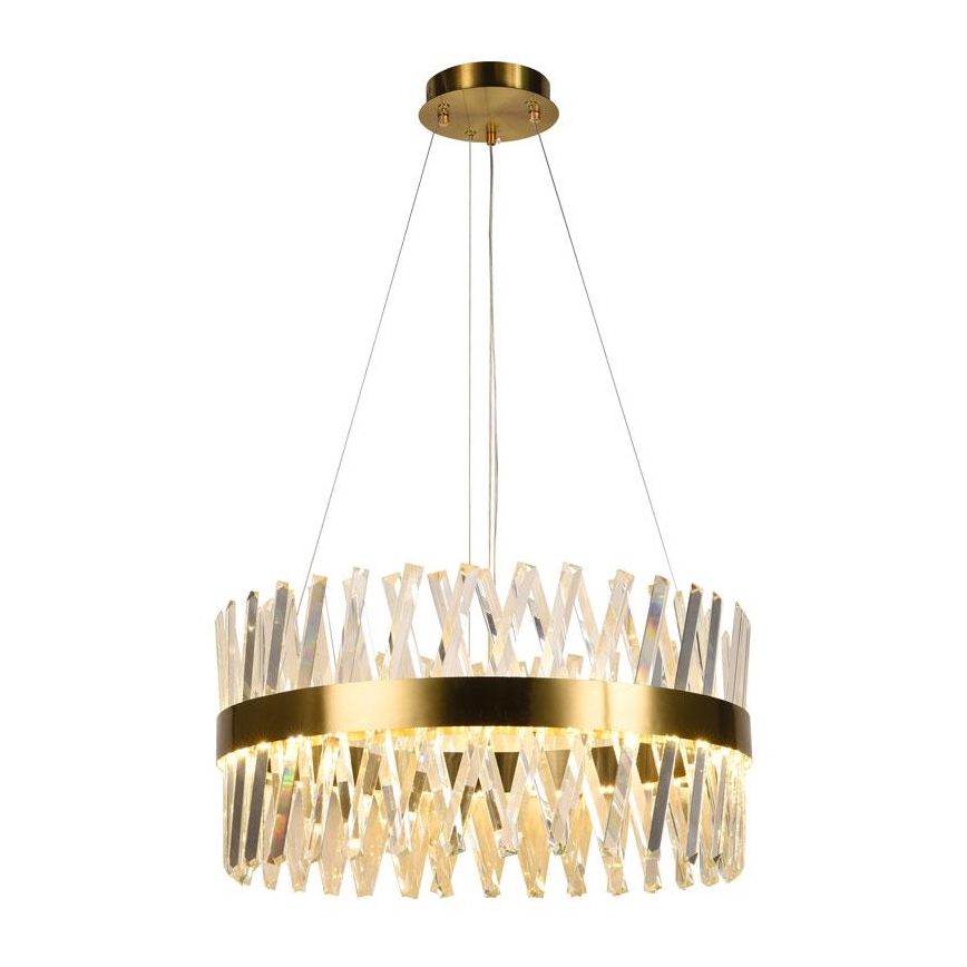 LED Dimming κρύσταλλο πολύφωτο on a string LED/80W/230V 3000-6500K χρυσαφί + τηλεχειριστήριο