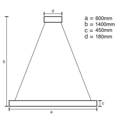 LED Dimming κρύσταλλο πολύφωτο on a string LED/80W/230V 3000-6500K χρυσαφί + τηλεχειριστήριο