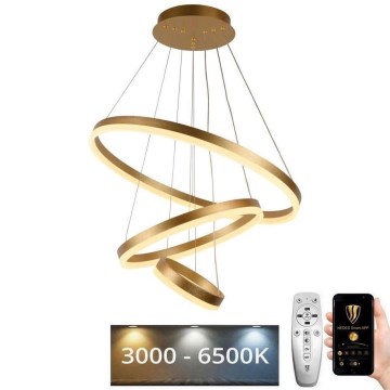 Led Dimmable κρεμαστό φωτιστικό οροφής LED/85W/230V 3000-6500K διάμετρος 60 cm + τηλεχειριστήριο