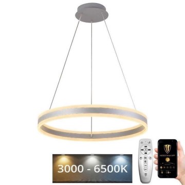 Led Dimmable κρεμαστό φωτιστικό οροφής LED/85W/230V 3000-6500K διάμετρος 60 cm + τηλεχειριστήριο