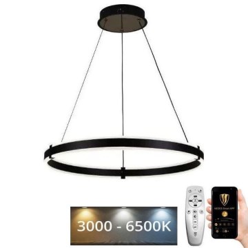 Led Dimmable κρεμαστό φωτιστικό οροφής LED/85W/230V 3000-6500K διάμετρος 60 cm + τηλεχειριστήριο