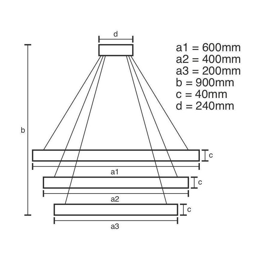 LED Dimmable κρεμαστό φωτιστικό οροφής LED/85W/230V 3000-6500K+ τηλεχειριστήριο