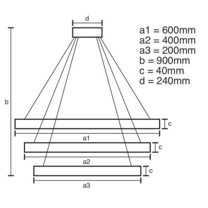 Led Dimmable κρεμαστό φωτιστικό οροφής LED/85W/230V 3000-6500K + τηλεχειριστήριο