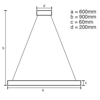 Led Dimmable κρεμαστό φωτιστικό οροφής LED/85W/230V 3000-6500K + τηλεχειριστήριο