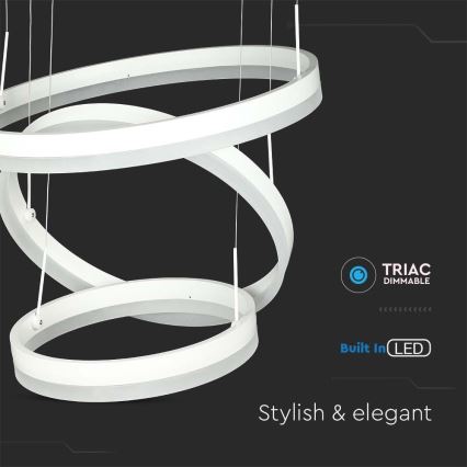 Led Dimmable κρεμαστό φωτιστικό οροφής LED/86W/230V 3000K λευκό