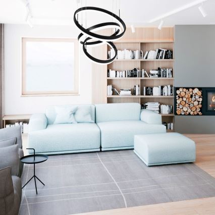 Led Dimmable κρεμαστό φωτιστικό οροφής LED/86W/230V 3000K μαύρο