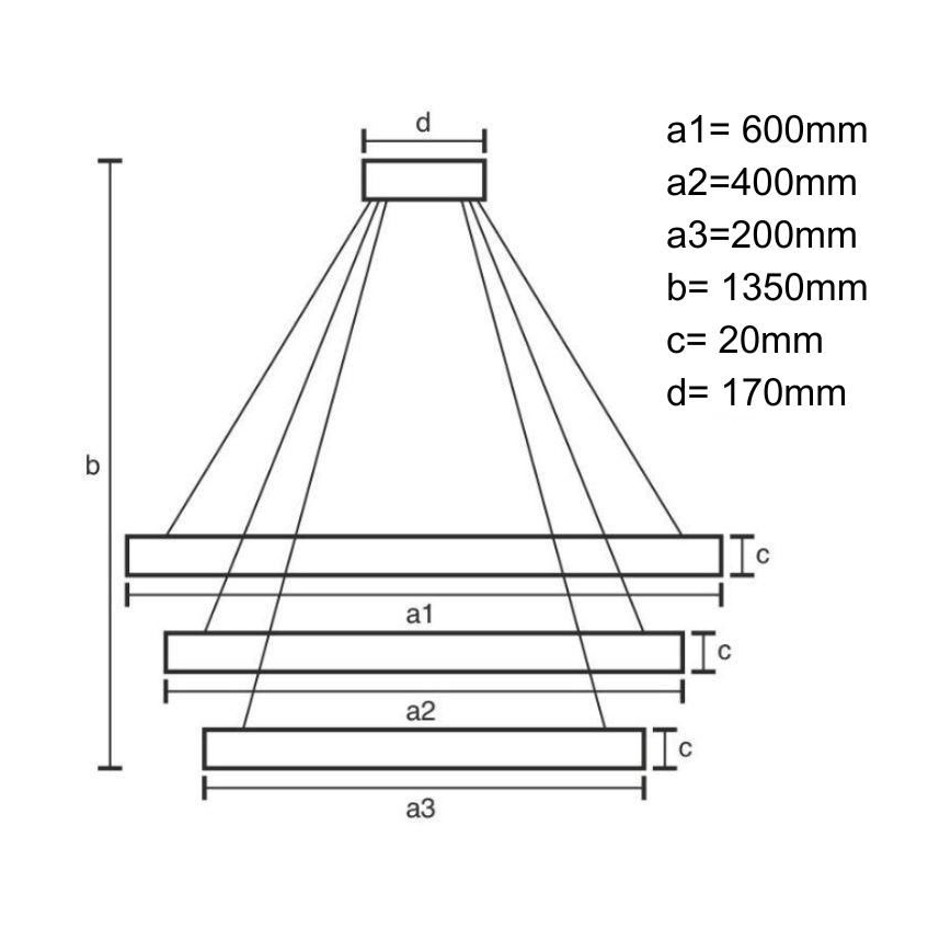 Led Dimmable κρεμαστό φωτιστικό οροφής LED/90W/230V 3000-6500K διάμετρος 60 cm + τηλεχειριστήριο