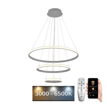 Led Dimmable κρεμαστό φωτιστικό οροφής LED/90W/230V 3000-6500K διάμετρος 60 cm + τηλεχειριστήριο