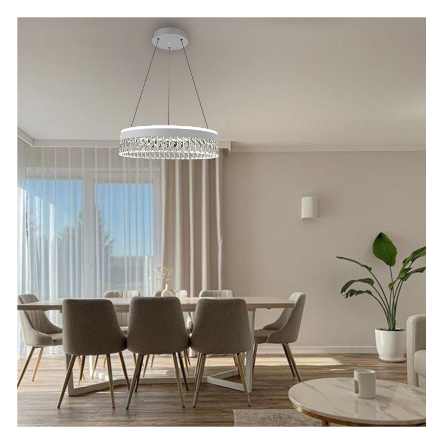 LED Dimming κρύσταλλο πολύφωτο on a string LED/90W/230V 3000-6500K λευκό + τηλεχειριστήριο