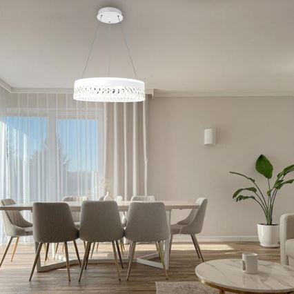 LED Dimming κρύσταλλο πολύφωτο on a string LED/90W/230V 3000-6500K λευκό + τηλεχειριστήριο