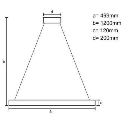 LED Dimming κρύσταλλο πολύφωτο on a string LED/90W/230V 3000-6500K μαύρο + τηλεχειριστήριο