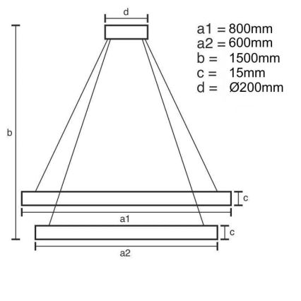 Led Dimmable κρεμαστό φωτιστικό οροφής LED/90W/230V 3000-6500K + τηλεχειριστήριο