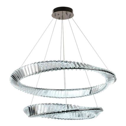 LED Dimming κρύσταλλο πολύφωτο on a string LED/90W/230V 3000-6500K χρώμιο + τηλεχειριστήριο