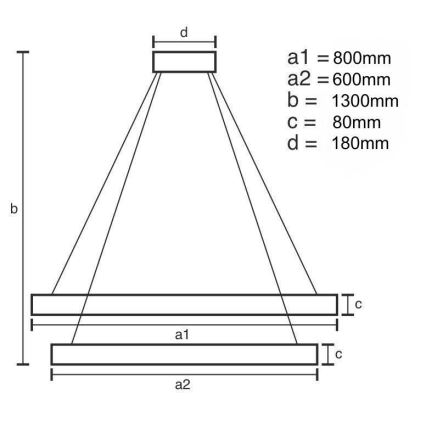 LED Dimming κρυστάλλινο κρεμαστό φωτιστικό οροφής κρεμαστό φωτιστικό οροφής LED/90W/230V 3000-6500K γυαλιστερό χρώμιο + τηλεχειριστήριο