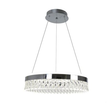 LED Dimming κρυστάλλινο κρεμαστό φωτιστικό οροφής κρεμαστό φωτιστικό οροφής LED/90W/230V 3000-6500K γυαλιστερό χρώμιο + τηλεχειριστήριο