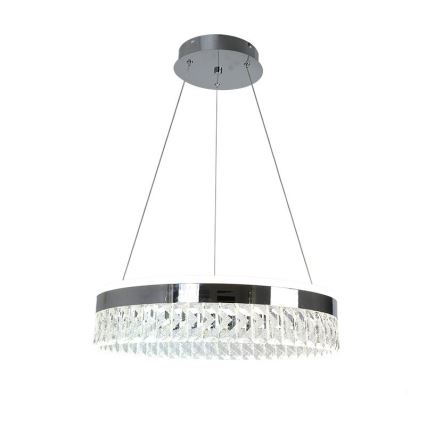 LED Dimming κρυστάλλινο κρεμαστό φωτιστικό οροφής κρεμαστό φωτιστικό οροφής LED/90W/230V 3000-6500K γυαλιστερό χρώμιο + τηλεχειριστήριο