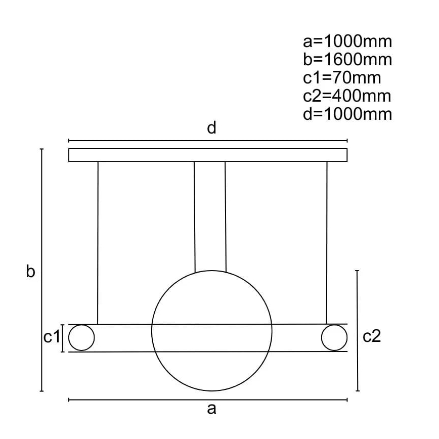Led Dimmable κρεμαστό φωτιστικό οροφής LED/95W/230V 3000-6500K + τηλεχειριστήριο