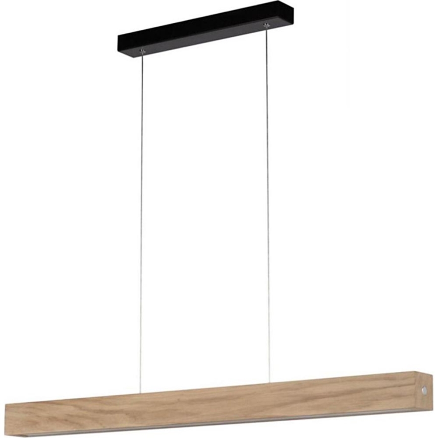Led Dimmable κρεμαστό φωτιστικό οροφής LEON 3xLED/18W/230V δρυς
