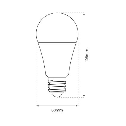 LED Dimmable λάμπα A60 E27/9W/230V 4000K