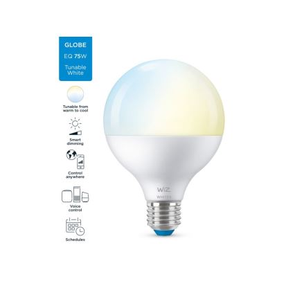 LED Dimmable λάμπα G95 E27/11W/230V 2700-6500K CRI 90 Wi-Fi - WiZ