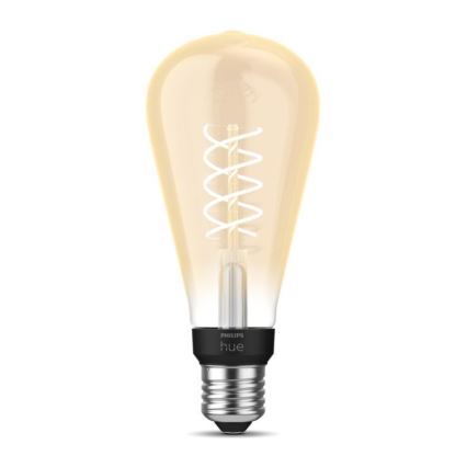 LED Dimmable λάμπα Philips Hue WHITE FILAMENT ST72 E27/7W/230V 2100K