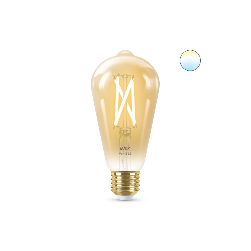 LED Dimmable λάμπα VINTAGE FILAMENT ST64 E27/7W/230V 2000-5000K CRI 90 Wi-Fi - WiZ