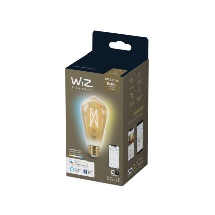 LED Dimmable λάμπα VINTAGE FILAMENT ST64 E27/7W/230V 2000-5000K CRI 90 Wi-Fi - WiZ