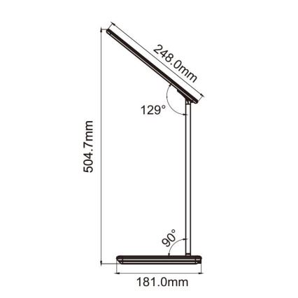 LED Dimmable επιτραπέζια λάμπα αφής με ασύρματη φόρτιση JOY LED/6W/230V + USB λευκό