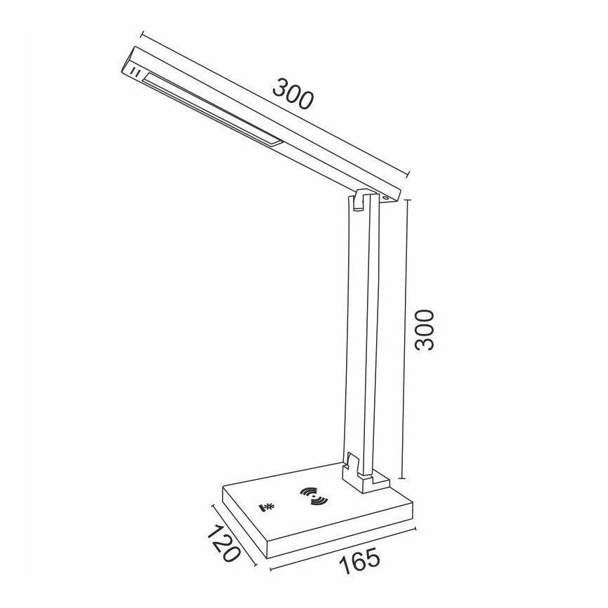 LED Dimmable λάμπα αφής με ασύρματη φόρτιση LISA LED/5W/230V + USB