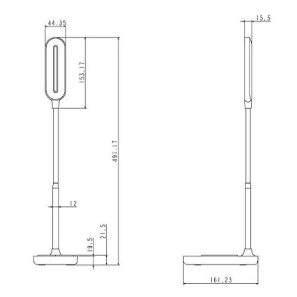 LED Dimmable επιτραπέζια λάμπα αφής με ασύρματη φόρτιση OCTAVIA LED/7W/230V λευκό