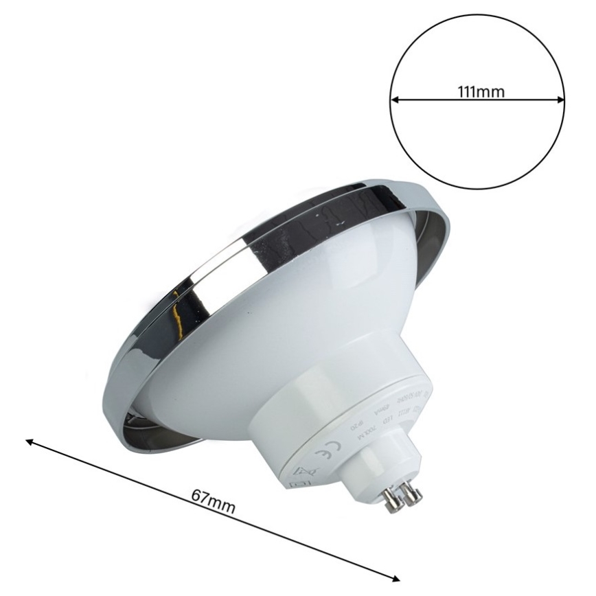 LED Dimmable λαμπτήρας AR111 GU10/12W/230V 4000K