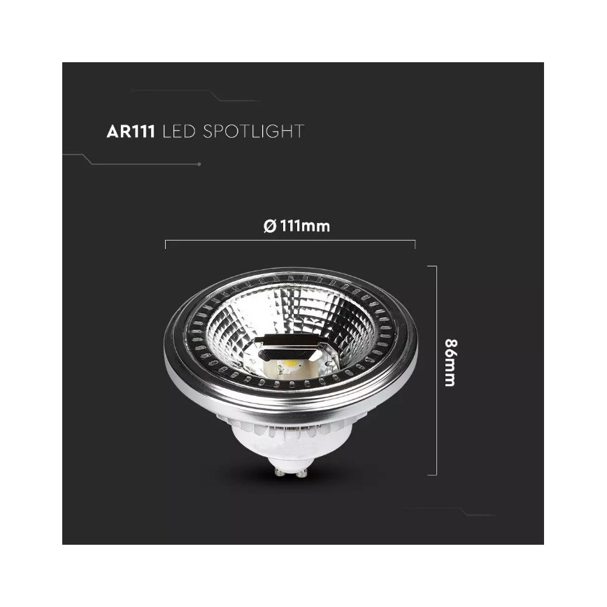 LED Dimmable λαμπτήρας AR111 GU10/12W/230V 4000K