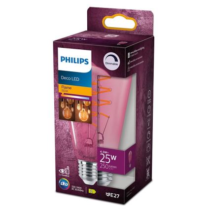 LED Dimmable λαμπτήρας DECO Philips ST64 E27/4,5W/230V 1800K