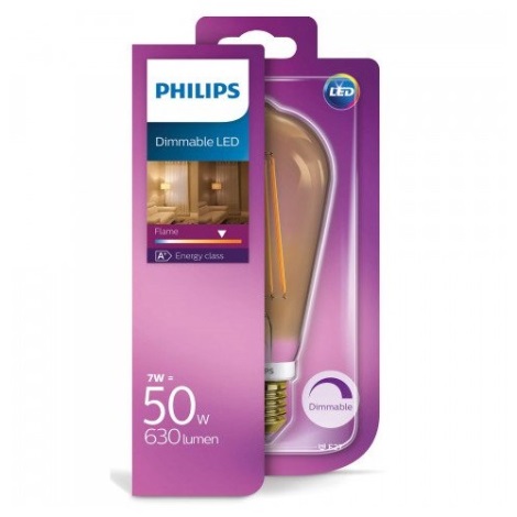 LED Dimmable λαμπτήρας Philips E27/7W/230V 2000K