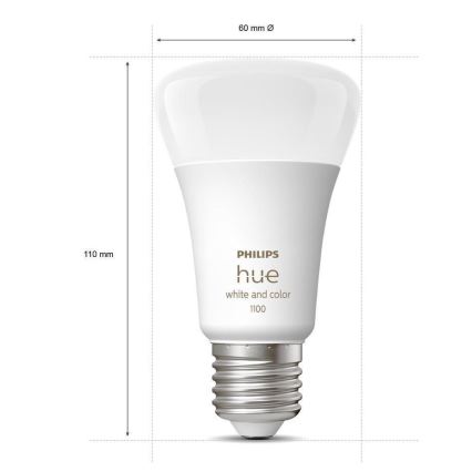 LED Dimmable λαμπτήρας Philips Hue White and Color Ambiance A60 E27/9W/230V 2000-6500K