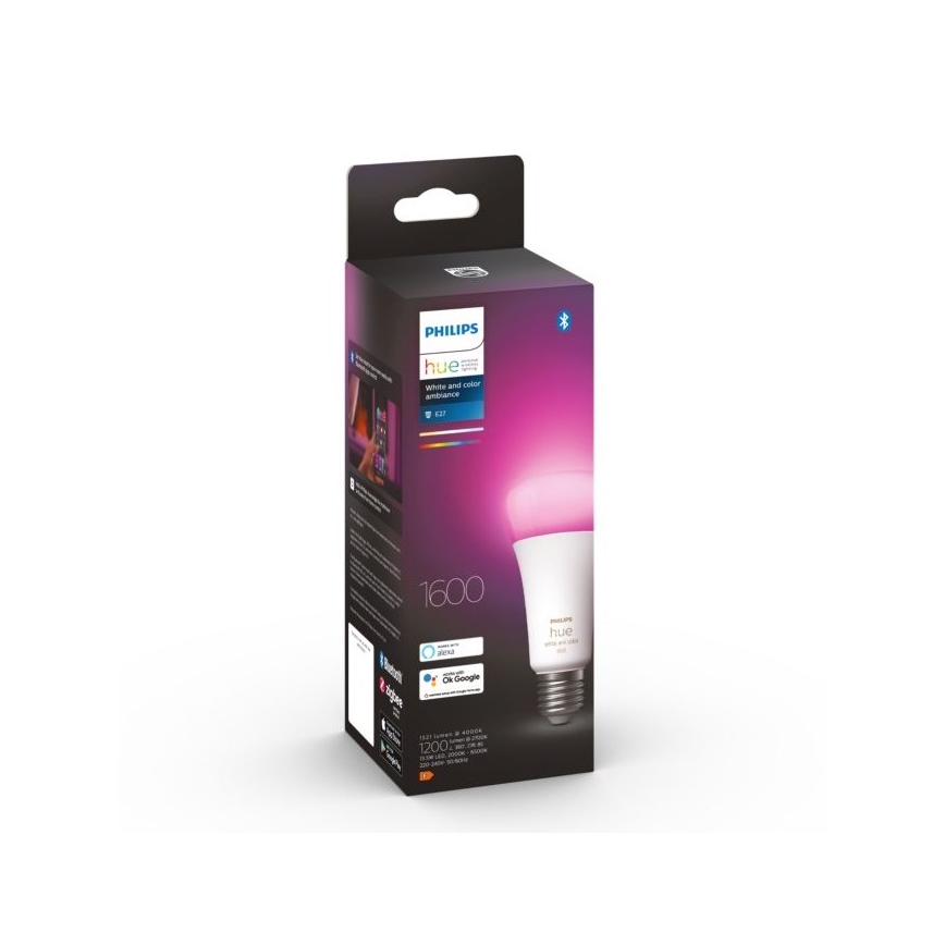 LED Dimmable λαμπτήρας Philips Hue White and Color Ambiance A67 E27/13,5W/230V 2000-6500K