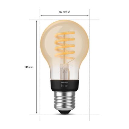 LED Dimmable λαμπτήρας Philips Hue WHITE AMBIANCE A60 E27/7W/230V 2200-4500K