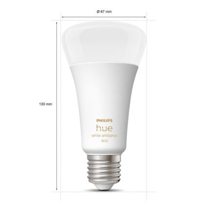 LED Dimmable λαμπτήρας Philips Hue WHITE AMBIANCE E27/13W/230V 2200-6500K