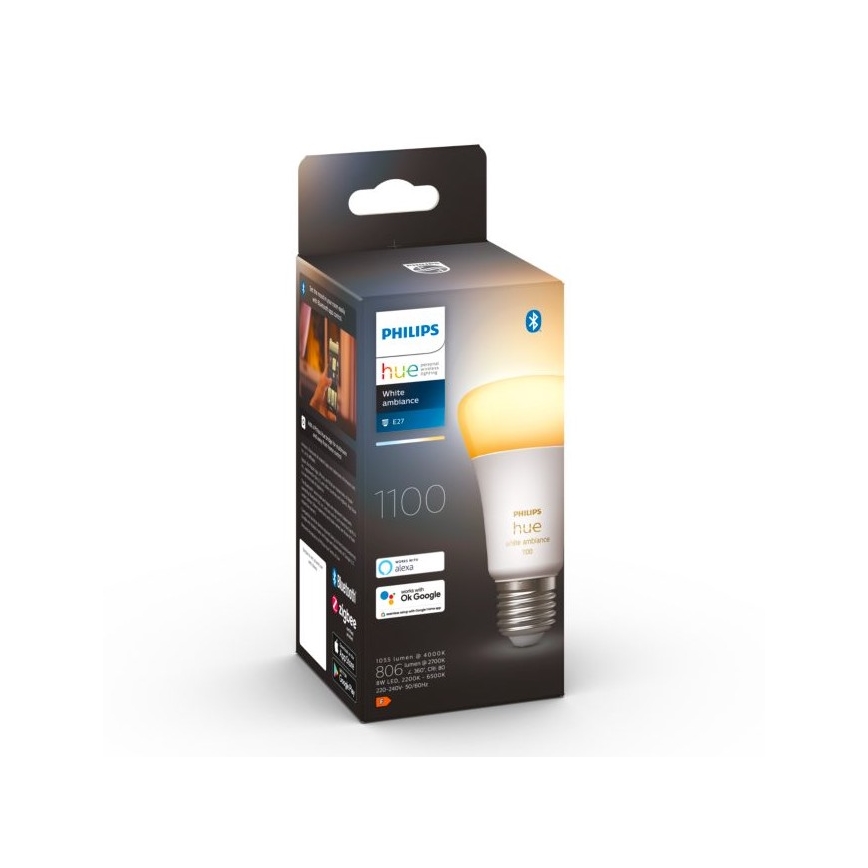LED Dimmable λαμπτήρας Philips Hue WHITE AMBIANCE E27/8W/230V 2200-6500K