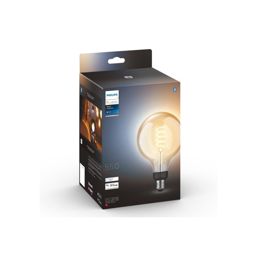 Λαμπτήρας LED Dimmable Philips Hue WHITE AMBIANCE G125 E27/7W/230V 2200-4500K