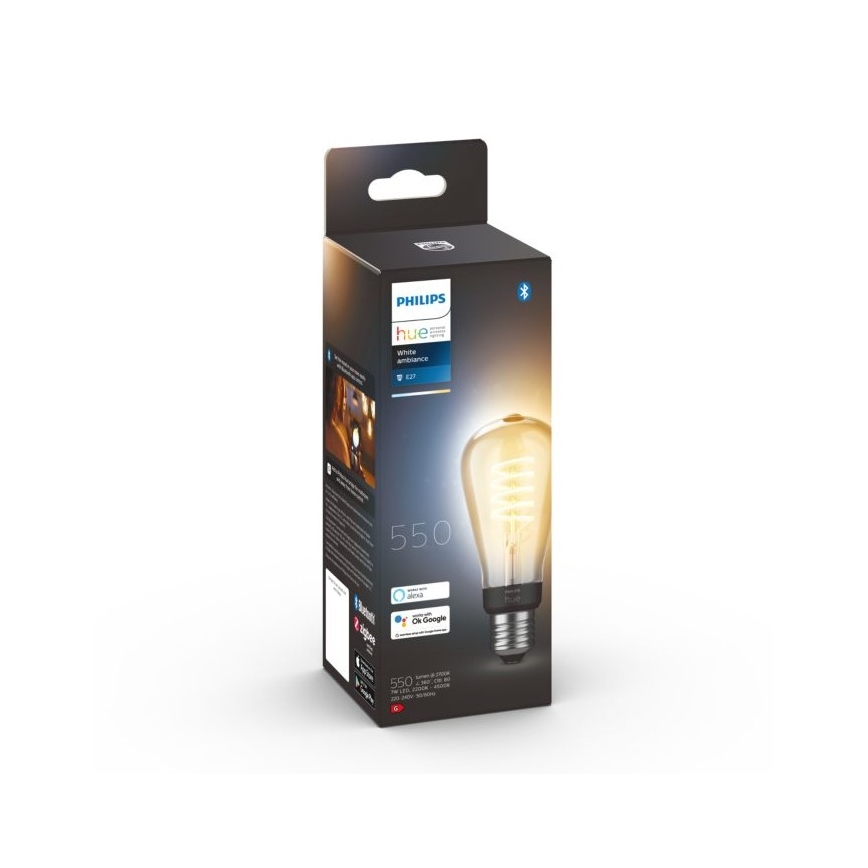 LED Dimmable λαμπτήρας Philips Hue WHITE AMBIANCE ST64 E27/7W/230V 2200-4500K