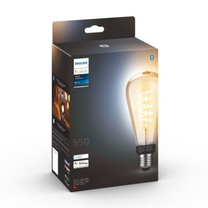 LED Dimmable λαμπτήρας Philips Hue WHITE AMBIANCE ST72 E27/7W/230V 2200-4500K