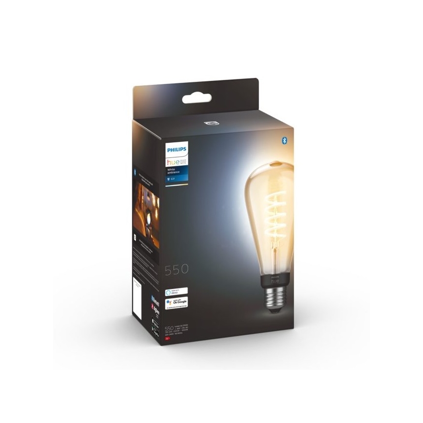 LED Dimmable λαμπτήρας Philips Hue WHITE AMBIANCE ST72 E27/7W/230V 2200-4500K