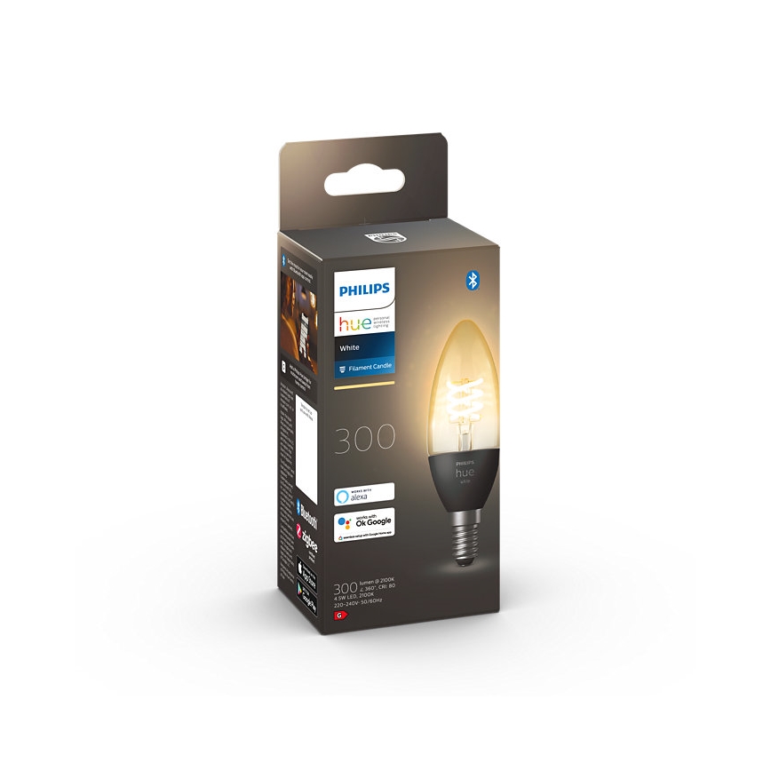 LED Dimmable λαμπτήρας Philips Hue WHITE FILAMENT E14/4,5W/230V 2100K